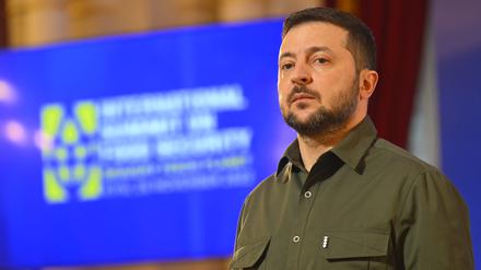 Wolodymyr Selenskyj, Präsident der Ukraine, während der Lancierung des humanitären Programms „Getreide aus der Ukraine“ in Kiew im November 2022.
