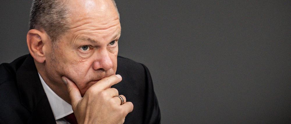Der Bundeskanzler Olaf Scholz (SPD).