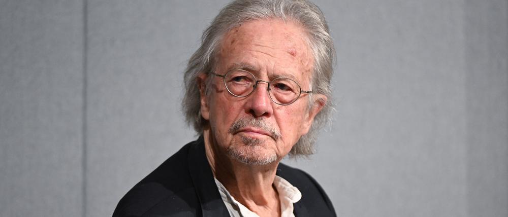 Literaturnobelpreisträger Peter Handke, aufgenommen bei einer Lesung im Deutschen Literaturachriv in Marbach (zu dpa "Literaturnobelpreisträger Peter Handke spricht über Fabjan Hafners Gedichte") +++ dpa-Bildfunk +++
