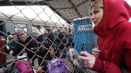 Ankunft von Flüchtenden aus der Ukraine im polnischen Przemysl.