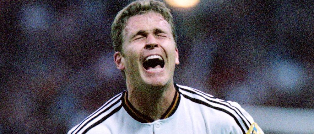 Oliver Bierhoff nach seinem entscheidenden Tor im EM-Finale 1996.