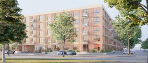 Siegerentwurf der blrm Architektinnen GmbH Hamburg für die Neubebauung an der Slatan-Dudow-Straße.