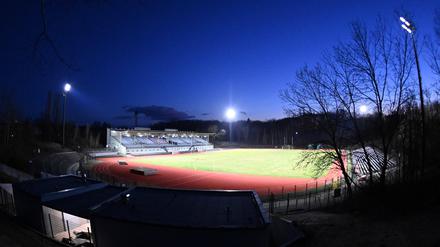 Fussball, Herren, Saison 2020/2021, Regionalliga Nordost, Berliner AK 07, Einweihung der Flutlichtanlage im Poststadion, Übersicht, 19.03. 2021, Copyright: xMatthiasxKochx