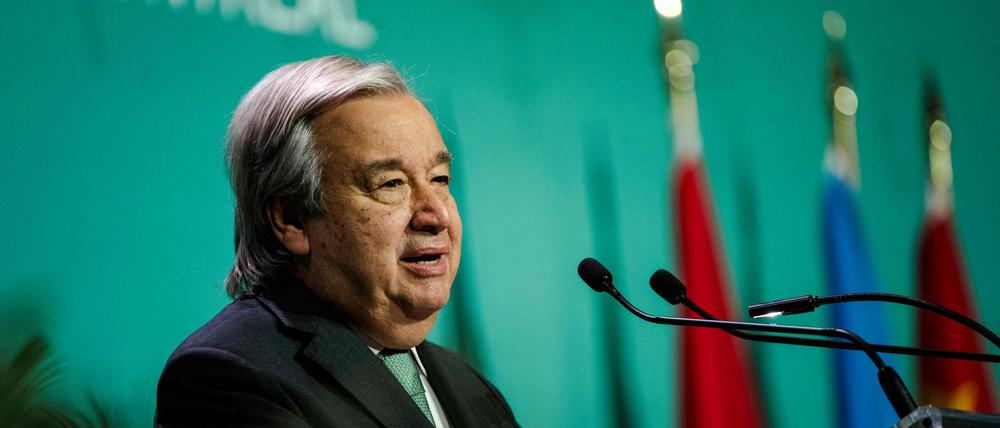 Guterres ist von jungen Klima-Aktivisten beeindruckt.