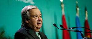 Guterres ist von jungen Klima-Aktivisten beeindruckt.