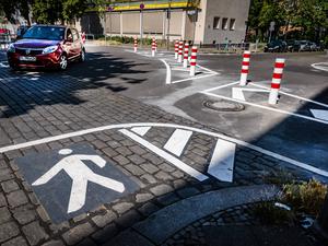 In anderen Kiezen von Berlin-Mitte - hier in Gesundbrunnen - wurden die Poller schon eingebaut.