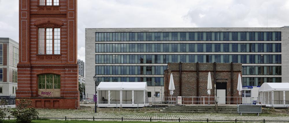 Der Bauplatz für die Schinkelsche Bauakademie in Mitte.
