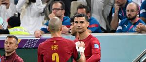 Große Freude bei der Einwechslung sieht anders aus als bei Cristiano Ronaldo. 