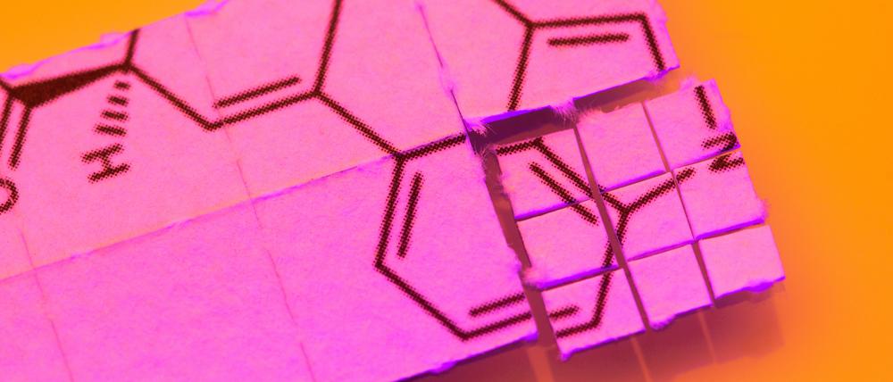 Ein mit LSD getränktes Stück Papier.