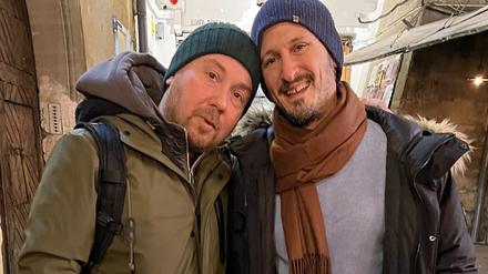 Jonathan Walton (rechts) und Yuriy Gurzhy in Lwiw.