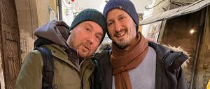 Jonathan Walton (rechts) und Yuriy Gurzhy in Lwiw.
