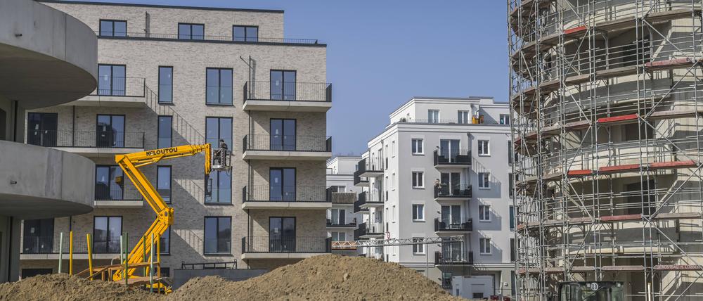 Neubau Eigentumswohnungen, Buwog Speicherballett, Parkstraße, Hakenfelde, Spandau, Berlin, Deutschland *** New construction condominiums, Buwog Speicherballett, Parkstraße, Hakenfelde, Spandau, Berlin, Germany