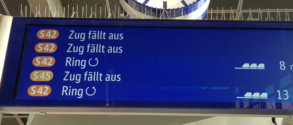 Am Sonntag trafen die Ausfälle auch die Ringbahn.