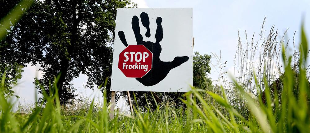 Protest gegen Fracking in Brünen, Nordrhein-Westfalen (Archivbild von 2014)