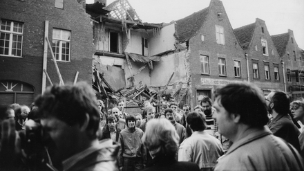 Treffen der Stadtökologie-Gruppe in Holländischen Viertel Potsdam im Oktober 1989. Das Foto ist in der Ausstellung „Stadtwende“ im Potsdam Museum zu sehen.