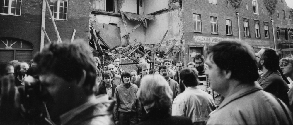Treffen der Stadtökologie-Gruppe in Holländischen Viertel Potsdam im Oktober 1989. Das Foto ist in der Ausstellung „Stadtwende“ im Potsdam Museum zu sehen.