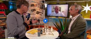 Im MoMa-WM-Studio mit Peter Großmann (links), Olaf Thon (rechts) und zugeschaltet Ex-DFB-Pressesprecher Harald Stenger.