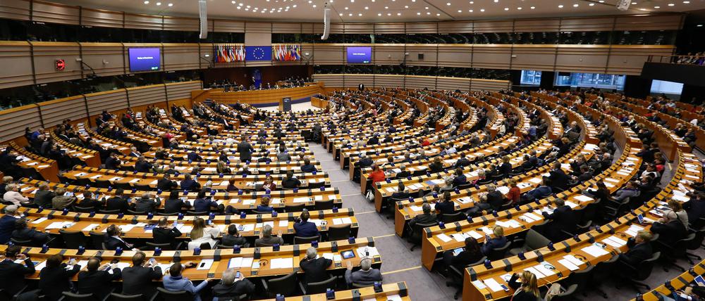 Europaparlament in Brüssel: Die AfD gehört zu der als rechtsextrem eingestuften Fraktion ID.