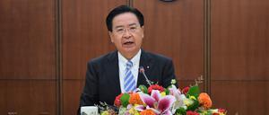 Taiwans Außenminister Joseph Wu bei einer Pressekonferenz im November 2022 in Taipeh.