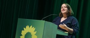 Schaltet sich in die Debatte um die Berliner Stadtautobahn ein: Ricarda Lang, Grünen-Bundesvorsitzende.