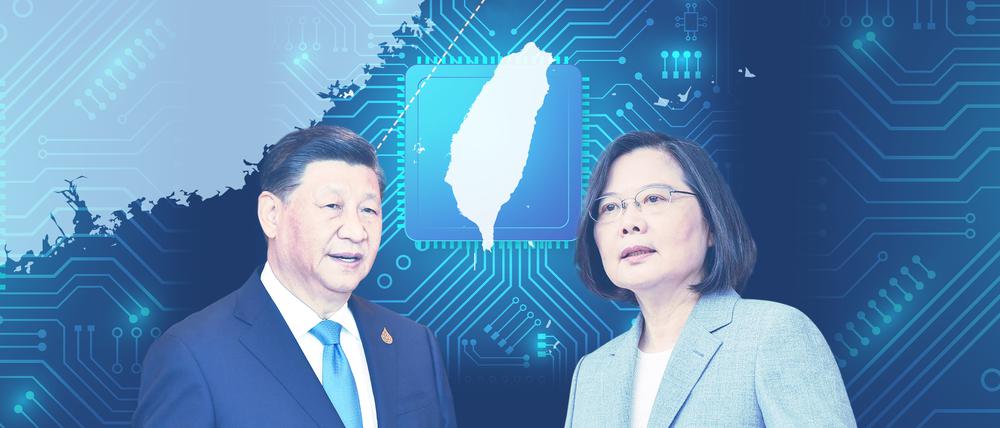 Chinas Staatschef Xi Jinping und Taiwans Präsidentin Tsai Ing-wen.