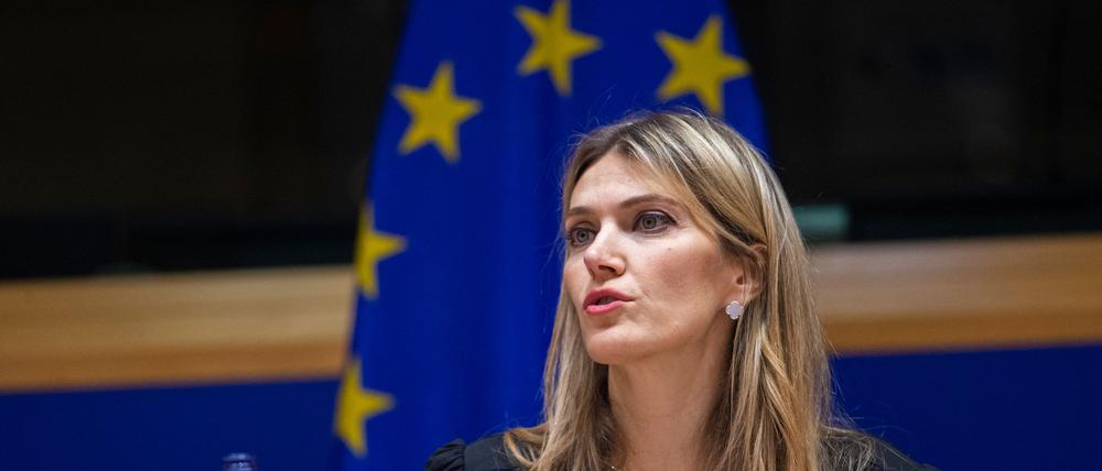 Die Vizepräsidentin des EU-Parlaments, Eva Kaili, wurde am Freitag in ihrer Wohnung festgenommen. 