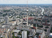 Weitläufig, modernisiert - uninspirierend? Berlins Mitte von oben gesehen.