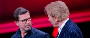 Karl-Theodor zu Guttenberg (links) und Thomas Gottschalk als Moderatoren-Duo.
