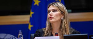 Eva Kaili bei einer Debatte im Europaparlament.
