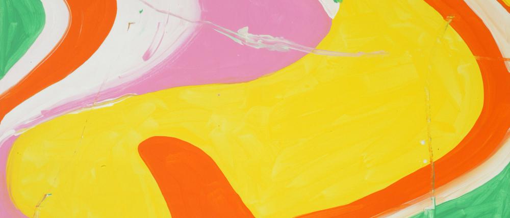 Geschwungene Formen, grelle Farben. Michel Majerus,
„MoM Block Nr. 67“ aus dem Kunstmuseum Stuttgart.