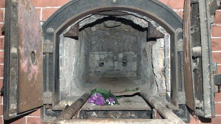 Verbrennungsofen im KZ Mauthausen.