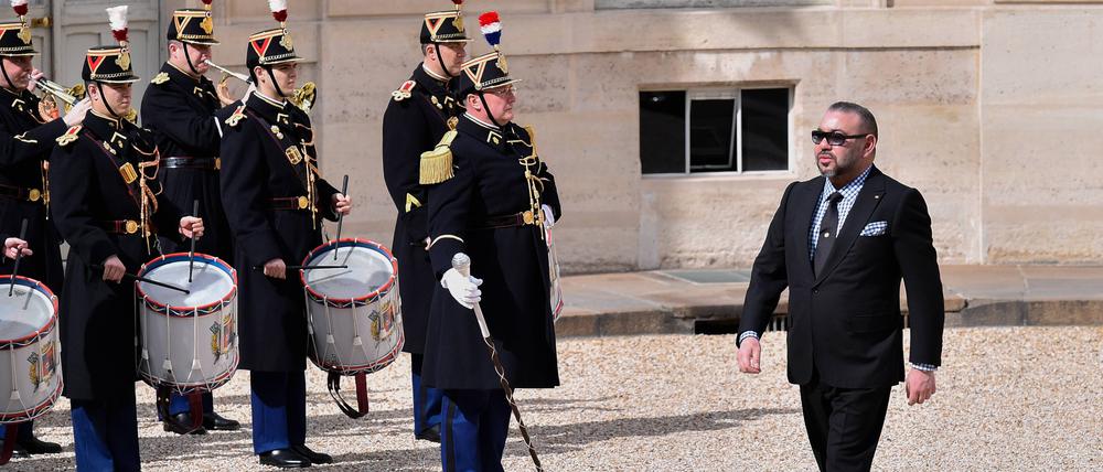 Mohammed VI beim Empfang im Elysée-Palast 2018. Seither verschieben sich die Machtverhältnisse.
