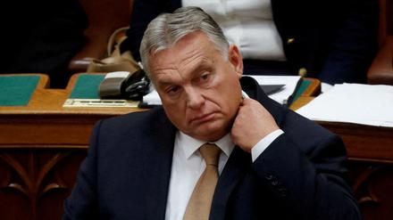 Viktor Orbán bei einer Parlamentssitzung in Budapest.