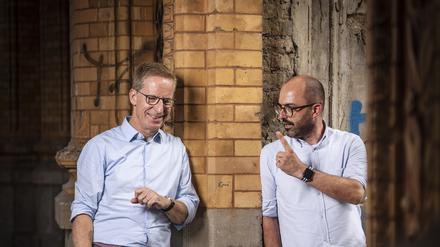 Michael Huether (l.), Direktor des Instituts der deutschen Wirtschaft, und Lasse Rheingans, Unternehmer und Autor.