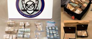Die belgische Polizei hat Fotos von dem beschlagnahmten Geld veröffentlicht.