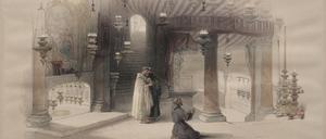 Die Geburtsgrotte Jesu in Bethlehem, von der Hand des schottischen Malers David Roberts, eines Zeitgenossen von Pückler.
