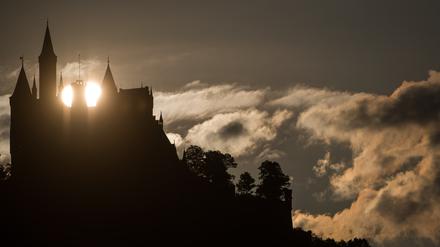Das Schloss Hohenzollern bei Zimmern in Baden-Württemberg.