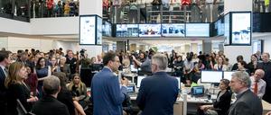 Der Newsroom der Washington Post in besseren Zeiten: 2018 bei der Feier eines Pulitzerpreises.