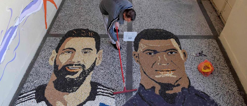 So viel Offensivqualität. Im WM-Finale treffen am Sonntag Lionel Messi (l.) und Kylian Mbappé aufeinander.