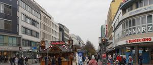 Die Fußgängerzone Wilmersdorfer Straße in Berlin.