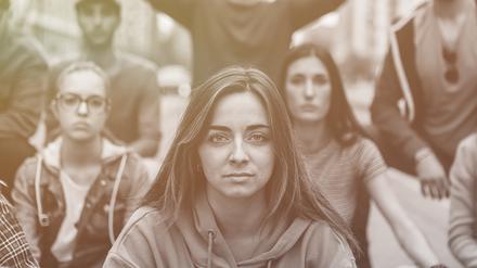 Junge Demonstranten (Symbolbild).