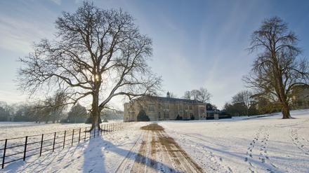 Winterliches Hartwell House.