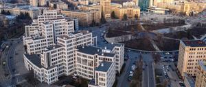 Das Gebäude der Staatsindustriebehörde Derzhprom in Charkiv - im unversehrten Zustand.