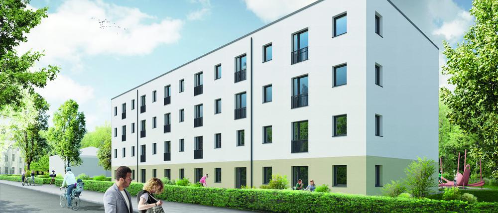 So könnten die Neubauten in der Gluckstraße aussehen.