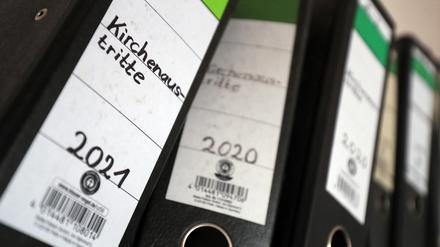 Die Kirchenaustritte in Brandenburg lagen im vergangenen Jahr auf hohem Niveau.