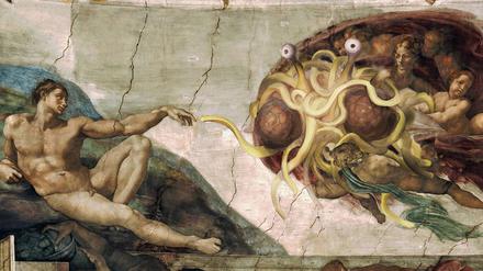 Schwere Erreichbarkeit. Spaghetti sind eine Herausforderung, die man lieber in vertrauter Runde genießt.