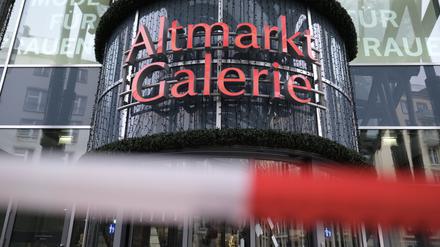 In diesem Einkaufszentrum in Dresden hatte sich der Geiselnehmer veschanzt.