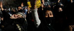 Proteste in Afghanistan gegen Hochschulverbot für Frauen.
