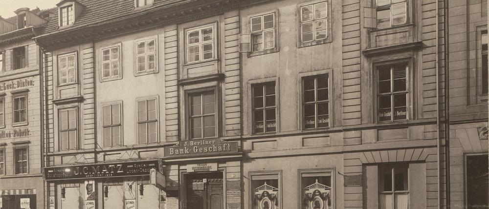 Das Nicolaihaus, Brüderstraße 13 in Berlin-Mitte auf einer Aufnahme aus dem Jahr 1890.