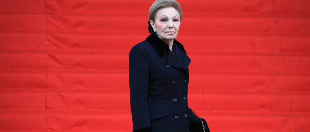Weltläufige Exilantin. Irans Ex-Kaiserin Farah Dibah, hier 2019 beim Begräbnis von Jacques Chirac, lebt in Paris und Washington. 